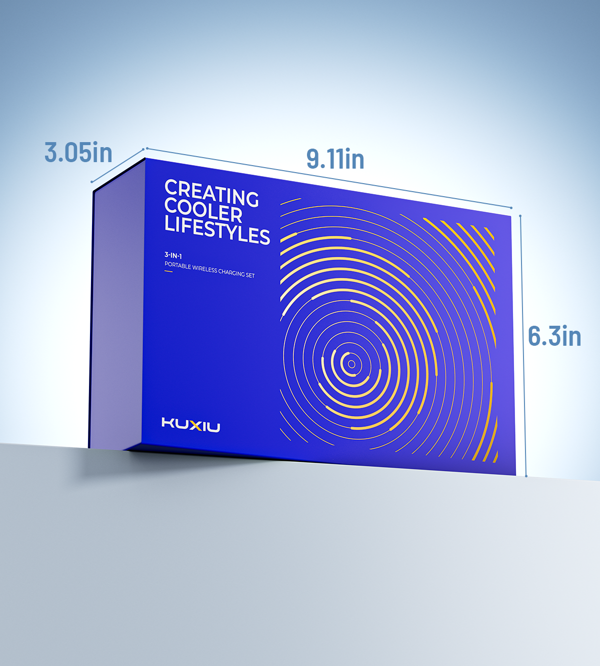 KUXIU K1 Ultra Series 3-in-1 Portable Wireless Charging Gift Set - Black